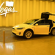 A Tesla Model X is parked in the Central Station during a media preview of the Las Vegas Convention Center Loop on April 9, 2021 in Las Vegas, Nevada.